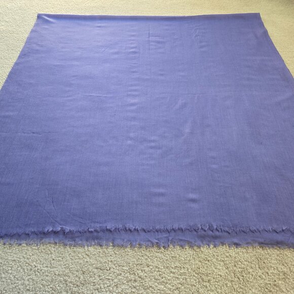 Huge Cashmere Lightweight Woven Wrap Scarf Shawl Periwinkle Blue - Picture 3 of 10